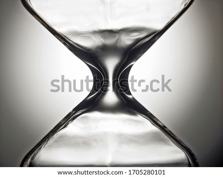 close up of midsection of  hourglass.