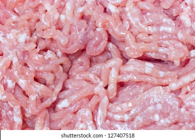 Close up of minced meat.