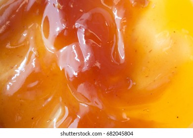 Close Up Mix Ketchup And Chili Sauce Texture 