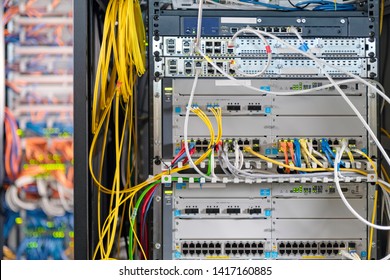 Close Up Of Modern Server Room