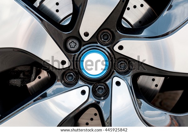 Close up of a modern sport\
wheel