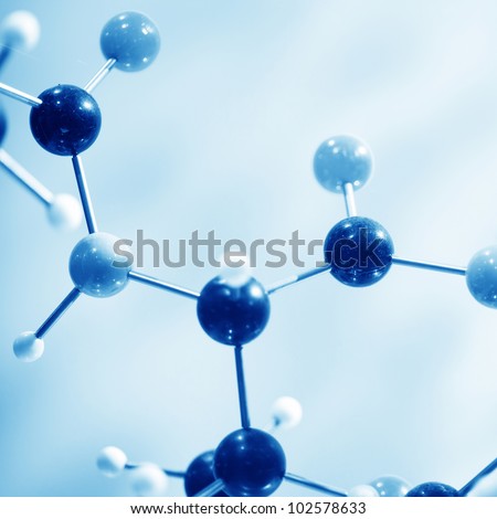 close up of Molecular structure  model