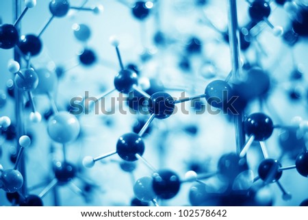close up of Molecular structure  model
