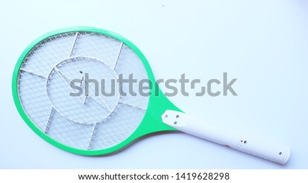 close up Mosquito swatter on a white background