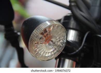 
Close Up Motorcycle Turn Signal