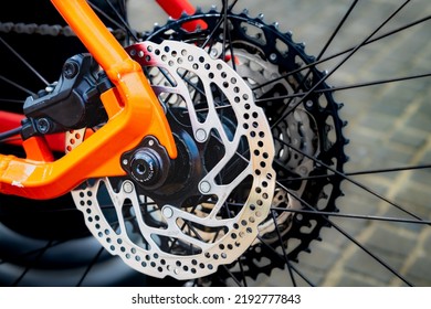 Close Up Of A Mountain Bike Disc Brake