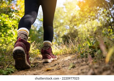 Close up of a mountain hiker's feet - Powered by Shutterstock