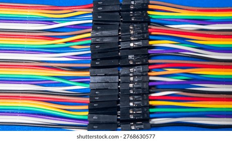 close up of multi colored cables, Malang, April 18,2026