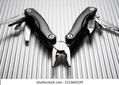 Close Up Of A Multitool Pliers.