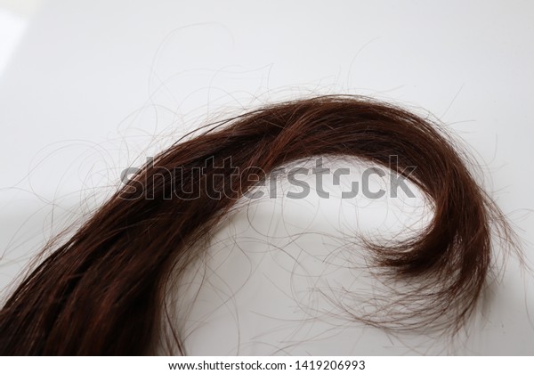Close Natural Dark Brown Hair Stock Photo Edit Now 1419206993