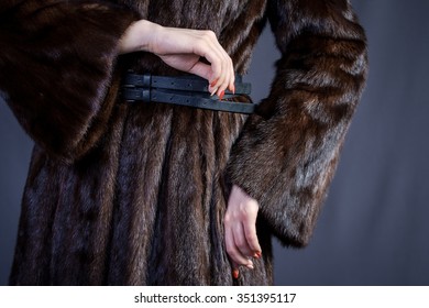 Close Up Of A Natural Mink Coat