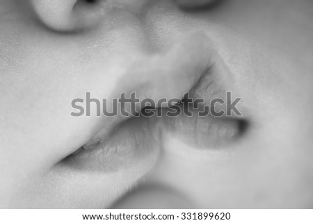 Similar – Image, Stock Photo Kiss. Joy Face Human being