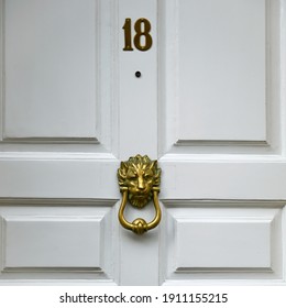 Close Up Of Number 18 Door