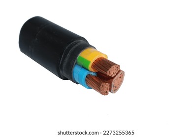 Close up NYY type electrical cable