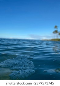 Close up ocean reflection of water