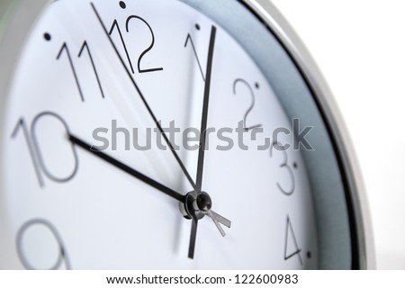 close up of an office clock