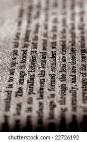 Close up of old book