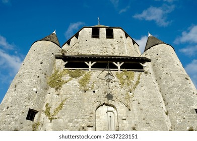 Close up of an old castle in France.