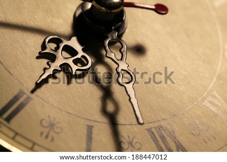 Close up of an Old clock face