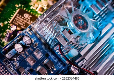 Close Up Of Old Computer Parts