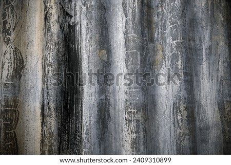 Close up old corrugated iron sheets