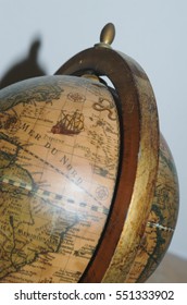 Close up of old globe