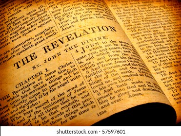 Bible Showing Revelation Distressed Vintage Style Stock Photo (Edit Now ...