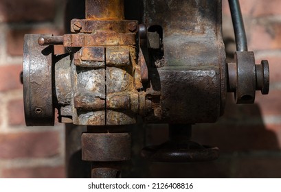 Close Up Of Old Industrial Equipment 