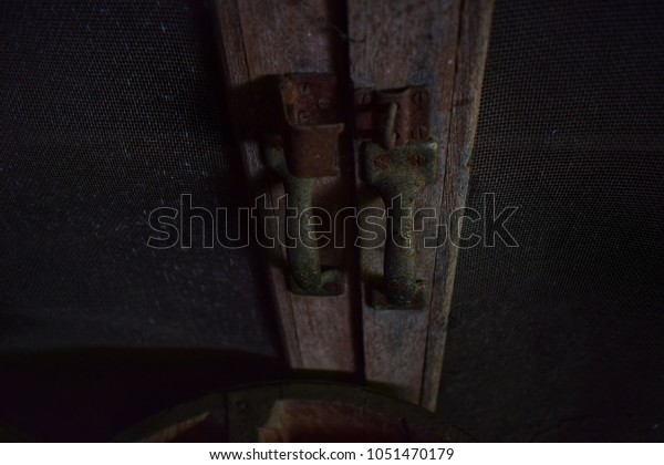 Close Old Pantry Door Handle Traditional Stock Photo Edit Now