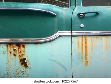 Close up of old rusty car door with space for your text - Powered by Shutterstock