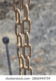 close up old rusty chain 