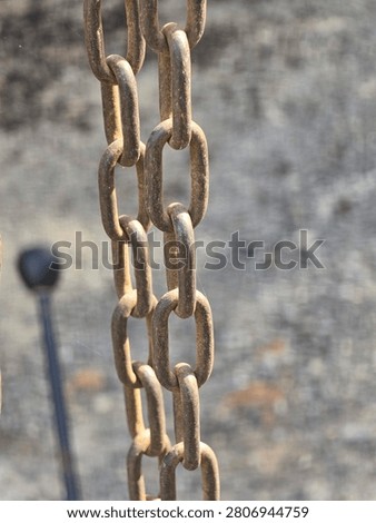 close up old rusty chain 