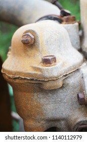 close up old rusty machine