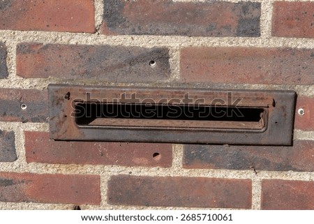 Close Up Old Rusty Postbox  