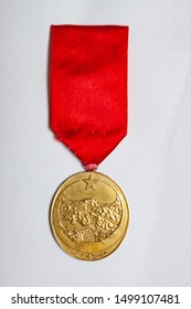 Close Up For An Old Turkish War Medal