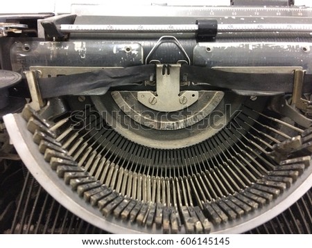 close up old typewriter.