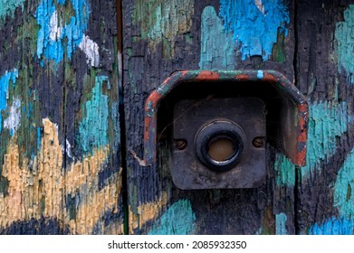 Close Up Of Old Weathered Door Bell