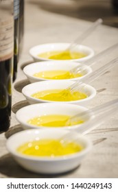 Close Up Of Olive Oil Tasting At Local Manufacturer