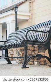 close up on a bench