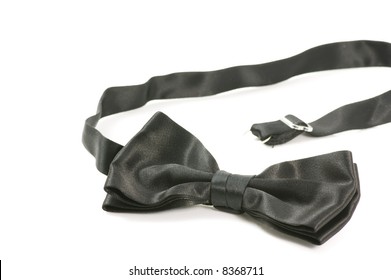 Close up on a black bow-tie on white background - Shutterstock ID 8368711