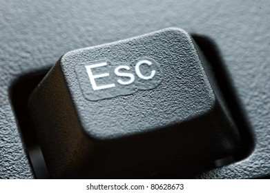 Close Up On Black Escape Key