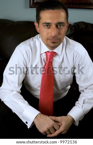 Close up on a Businessman Looking at the Camera