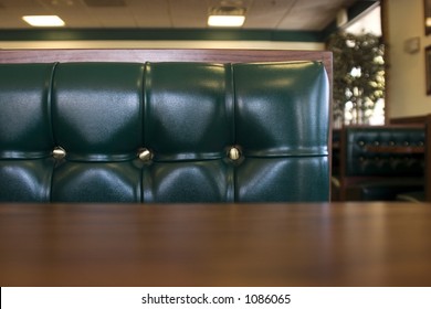 Close Up On The Cushions Of A Fast Food Restaurant