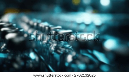 Close up on electronic components creating an abstract background with bokeh and smooth blurs.