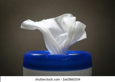 Close up on hand sanitizer wipes.                                 - Shutterstock ID 1663860334