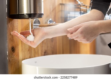 Close up on hygienic hand washing - Shutterstock ID 2258277489