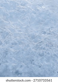 Close up on icy pattern