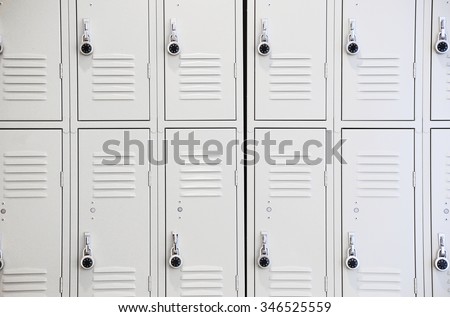 close up on lockers in gym