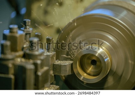 Close up on metalwork automated computer numerical control machine.