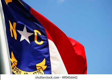 Close Up On North Carolina State Flag